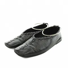 ジルサンダー JIL SANDER バレリーナ アンクルリング パンプス スクエアトゥ レザー 35 黒 ブラック J15WZ0009 /AN55のサムネイル