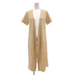 アーペーセー A.P.C. カーディガン カシミヤ S ベージュ 半袖 ノーカラー ロング丈 /SC ■ECG004のサムネイル