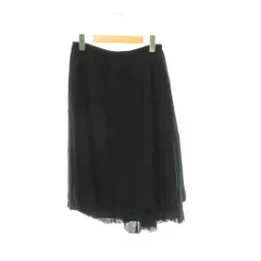 パドカレ pas de calais フレア スカート イレギュラーヘム ひざ丈 38 黒 /HS ■OSのサムネイル
