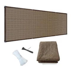 ★新品★ベランダ目隠し コーヒー色 遮光ネット0.8M*3.6M プライバシー保護 日よけシェード 厚みを増した 高密度ポリエチレン 通気性があり ベランダ 庭 目隠しシート 幅0.8M、0.9M、1M、長さ1.8M、2.5、3M、3.6M、 57bfd378のサムネイル
