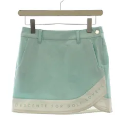 デサント DESCENTE スカート S 水色 ライトブルー ミニ丈 スフレダンボール ロゴプリント /LPのサムネイル