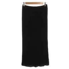 ピエールカルダン Pierre Cardin 美品 スカート M 黒 ブラック リブニット ロング丈 /NL ■ECF005のサムネイル