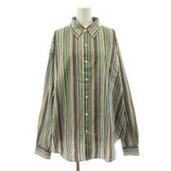シンゾーン Shinzone 23SS DADDY SHIRTS MULTI ダディシャツ マルチ 長袖 ストライプ柄 オーバーサイズ RS 緑 グリーン マルチカラー 23MMSBL08 /KUのサムネイル