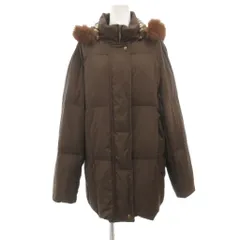 ダックス DAKS ダウンコート フォックスファー フード付き 毛皮 F 茶 ブラウン /UO ■ECD001のサムネイル