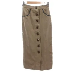 ヴァレンティノ ガラヴァーニ VALENTINO GARAVANI Boutique ヴィンテージ 美品 タイトスカート フロントボタン 6 茶 ブラウン /UO ■GY06のサムネイル