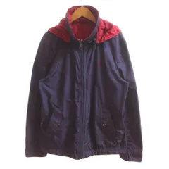 バーバリーブラックレーベル BURBERRY BLACK LABEL 美品 リバーシブルジャケット マウンテンパーカー M 紺 ネイビー ドット柄 フード付き ドロスト /SJのサムネイル