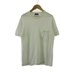 ジョセフオム JOSEPH HOMME ニット セーター 麻 リネン 46 白 ホワイト 半袖 ラウンドネック 胸ポケット /PP ■ECB002のサムネイル