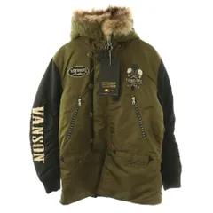 バンソン VANSON クローズ WORSTコラボ 武装戦線 TFOA フライトジャケット N-3B 刺繍 スカル XXL カーキ ブラック /DOのサムネイル