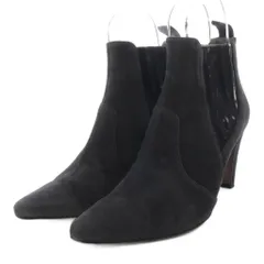 ランバン LANVIN コレクション ブーツ ショート ハイヒール スエード 24cm グレー /YO16のサムネイル