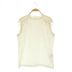 トーガ プルラ TOGA PULLA FRINGE JERSEY TANK TOP タンクトップ 36 ホワイト /MY ■OS ■SHのサムネイル