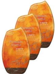 消臭力 プレミアムアロマ [まとめ買い] 部屋用 置き型 アンバーブラウン 400mL×3個 お部屋の消臭力 玄関 リビング 寝室 ルームフレグランス 消臭剤 消臭 芳香剤 [アンバーブラウン] [お部屋用]