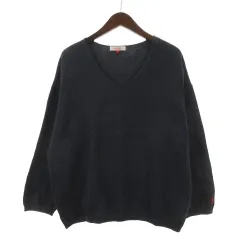 ハリウッドランチマーケット HOLLYWOOD RANCH MARKET ニット 長袖 Vネック セーター ネイビー 260312E ■ECA001のサムネイル