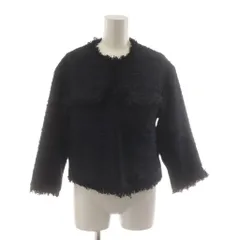 ビーミングバイビームス B:MING LIFE STORE by BEAMS ノーカラージャケット 上着 S 紺 ネイビー フリンジ 長袖 /RRのサムネイル