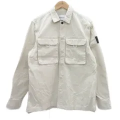 カルバンクラインジーンズ Calvin Klein Jeans シャツジャケット S オフホワイト フラップポケット ミドル丈 /YS30 ■ECC004のサムネイル
