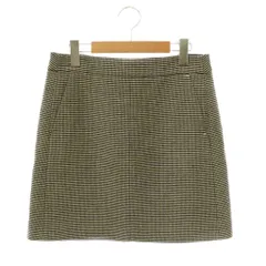 Sマックスマーラ 'S Max Mara 千鳥格子 ボックスミニスカート タイト ウール 38 ブラック アイボリー /SY ■OSのサムネイル