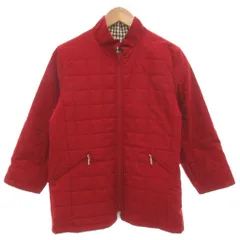 アクアスキュータム AQUASCUTUM リバーシブルジャケット キルティング ブルゾン 11 チェック 赤 レッド ベージュ /FF ■ECTのサムネイル