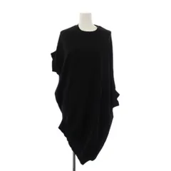 ジュンヤワタナベ JUNYA WATANABE COMME des GARÇONS アシンメトリー ニット セーター 七分袖 ウール M ブラック JG-N002 /BMのサムネイル