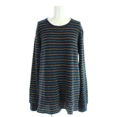 エーグル AIGLE Tシャツ XL 紺 ネイビー ボーダー柄 長袖 ラウンドネック /APのサムネイル