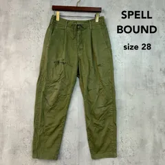 SPELL BOUND スペルバウンド 28 オリーブ系 ストレッチ リラックス イージーパンツ テーパード パンツ ドロスト ウエストゴム ボトムス ズボン カジュアル カーキ 緑 コットン 綿 日本製⁠ ★ ■■のサムネイル