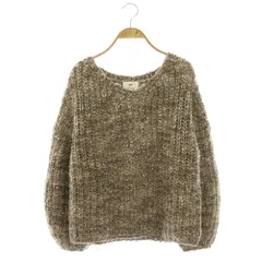 プルミエ アロンディスモン 1er Arrondissement 24AW 2MIXヤーンオーバー畦ニット セーター 長袖 ブラウン /HK ■OSのサムネイル