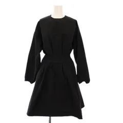 セブンテンバイミホカワヒト SEVEN TEN by MIHO KAWAHITO タフタ長袖ワンピース ひざ丈 クルーネック XS 黒 4A506 /KHのサムネイル