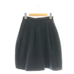 ヨーコチャン YOKO CHAN タックスカート ひざ丈 ウール 36 紺 /DFのサムネイル