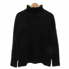 5351プールオム 5351 POUR LES HOMMES ニット セーター 46 黒 ブラック タートルネック ケーブル編み /SX ■ECG004のサムネイル