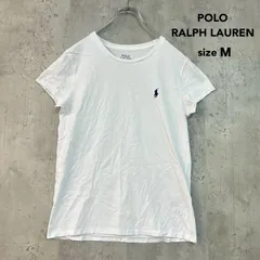 POLO RALPH LAUREN ポロラルフローレン M 半袖Tシャツ カットソー ホワイト ワンポイント ポニー刺繍 ロゴ刺繍 クルーネック 丸首 コットン 綿100% トップス インナー 定番 カジュアル 着回し⁠ ★ ■◆のサムネイル