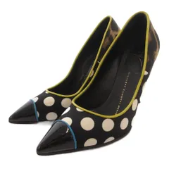 ジュゼッペザノッティデザイン GIUSEPPE ZANOTTI DESIGN パンプス ポインテッドトゥ ドット ハイヒール 35.5 黒 ブラック /FF ■GY62のサムネイル