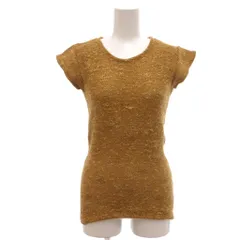 ジョルジオアルマーニ GIORGIO ARMANI ニット 半袖 薄手 黄色 マスタード ラウンドネックフレンチスリーブ /IBのサムネイル