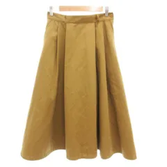 ディッキーズ Dickies 美品 フレアスカート プリーツ ひざ丈 ロゴ 2 茶 ブラウン /JSのサムネイル