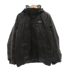 エレッセ ellesse ジャケット L 黒 裏フリース ブラック フード付き 織り柄 長袖 /SX ■ECF003のサムネイル