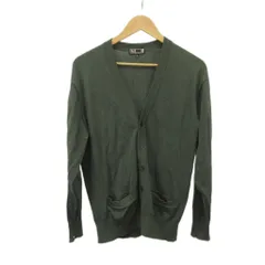 ダックス DAKS カーディガン ウール L カーキ 長袖 Vネック パッチポケット /PP ■ECC003のサムネイル