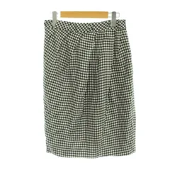 モスキーノチープアンドシック MOSCHINO CHEAP AND CHIC タイトスカート F 黒 ブラック 白 ホワイト ギンガムチェック柄 ひざ丈 タック入り /AG ■OS ■GY06のサムネイル