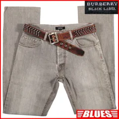 BURBERRY BLACK LABE 廃盤 バーバリーブラックレーベル ブラックデニム W30 ノバチェック 76 ボタンフライ グレー 刺繍 メンズ バーバリー_ウエスト73cmから77cm一覧←SEULB屋着古← SJ382のサムネイル
