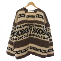 シンゾーン Shinzone 21AW COWICHAN CARDIGAN ニット カーディガン 長袖 総柄 ウール FO 茶 21AMSNI09 /BMのサムネイル