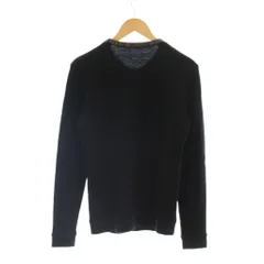 フランクリーダー FRANK LEDER カーディガン 黒 ブラック Vネック 長袖 襟元柄 /LPのサムネイル