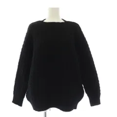 ステラマッカートニー STELLA McCARTNEY ローゲージニット セーター 長袖 編み込み ウール 36 黒 ブラック /BB ■GY06のサムネイル