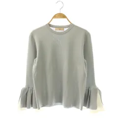 マーリエパーエフデ Maglie par ef-de 袖フリルニット カットソー 長袖 7 グレー /HK ■OSのサムネイル