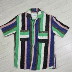 アンダースンベル マルチ COLOR ストライプ KNIT オープン カラー シャツのサムネイル