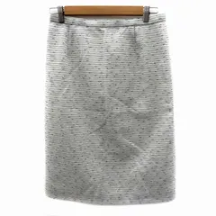マダムジョコンダ MADAM JOCONDE フレアスカート ミモレ丈 総柄 40 L 白 ホワイト /NM5のサムネイル