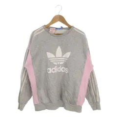 アディダスオリジナルス adidas originals トレーナー 裏起毛 スポーツ 子ども服（男の子用） 13-14Y 160 グレー ピンク 長袖 ロゴプリント /MN19 ■ECA002のサムネイル