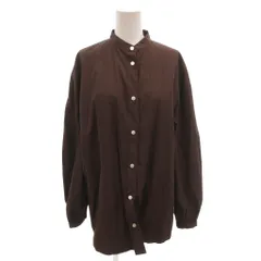 ラインヴァンド LEINWANDE バンドカラーシャツ 長袖 F 茶 ブラウン /FFのサムネイル