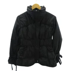 エルマノシェルビーノ ERMANNO SCERVINO ダウンジャケット ジップアップ スタンドカラー ナイロン 38 黒 ブラック 0118 IBO87のサムネイル