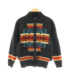 ペンドルトン PENDLETON ニットジャケット ブルゾン ジップアップ XS ブラック マルチカラー /DF ■GY18のサムネイル