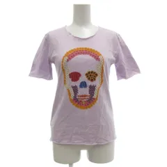 ルシアンペラフィネ LUCIEN PELLAT-FINET Tシャツ カットソー ドクロ柄 カットオフ ショート ハーフ丈  S ピンク /ML ■GY06のサムネイル