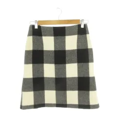 マックスマーラ MAX MARA ミニスカート タイト 36 アイボリー 黒 ブラック チェック柄 /AH45 ■ECD001のサムネイル