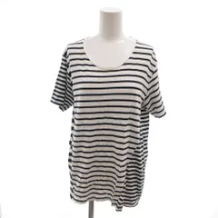 ナンバーナイン NUMBER (N)INE STUDIOUS Tシャツ カットソー 3 白 ホワイト 紺 ネイビー マルチボーダー柄 ラウンドネック 半袖/HW ■ECC001のサムネイル