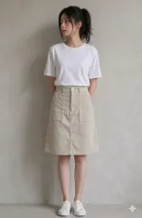 S アーペーセー (A.P.C.) コットン スカート (Made in France)のサムネイル