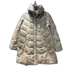 バルマン BALMAIN ダウンジャケット ショールカラーコート ミドル丈 スナップボタン ベージュ L U1512D/85C ■GY58のサムネイル